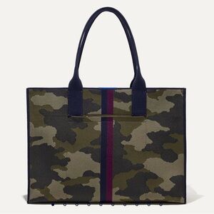 Camouflage Tote Bag with Stripes